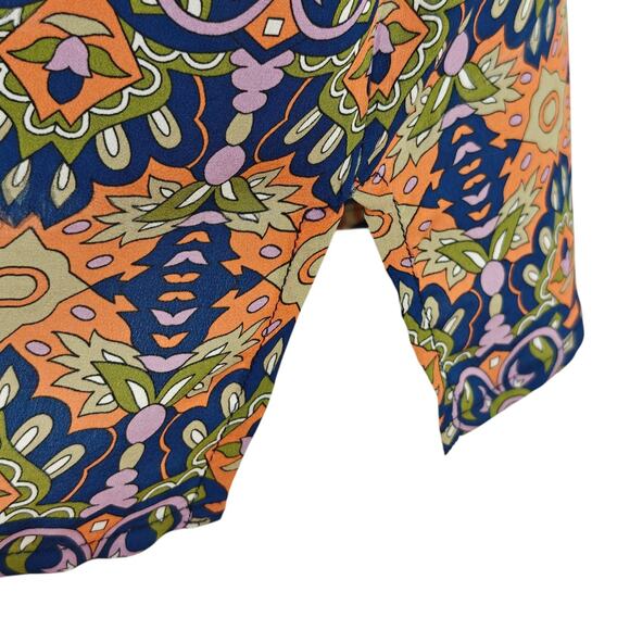 Tolani Tessa Silk Tunic Dress Size Small Tasseled V-Neckline 3/4 Sleeves Boho - Picture 6 of 11